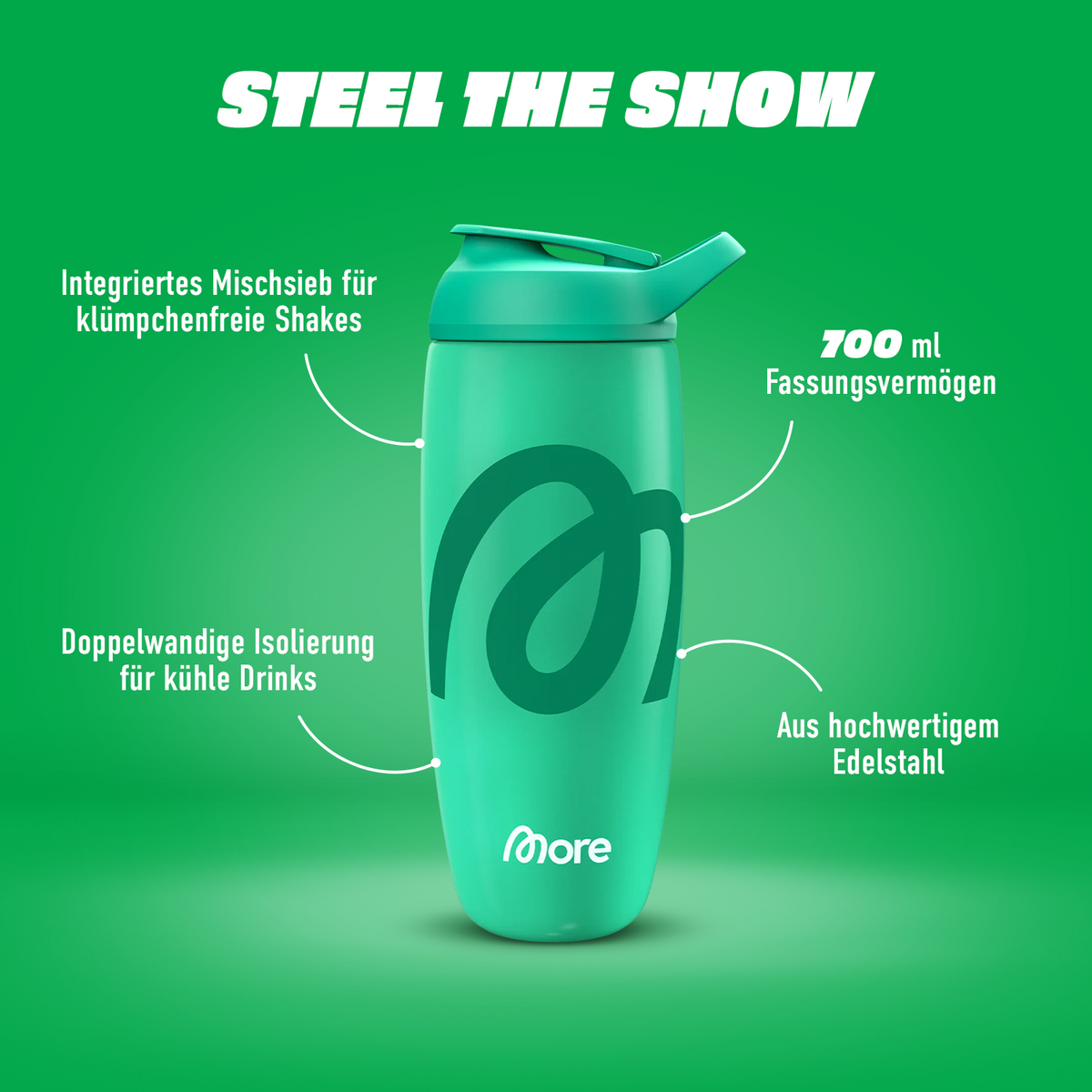 More Premium Steel Shaker
