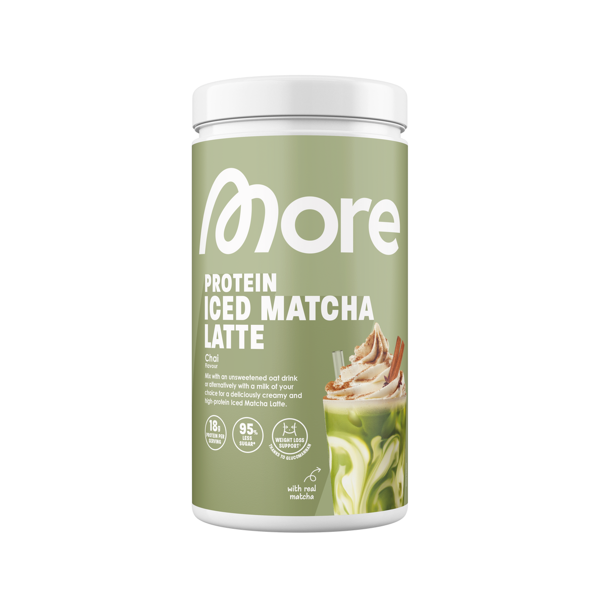 More Protein Iced Matcha Latte