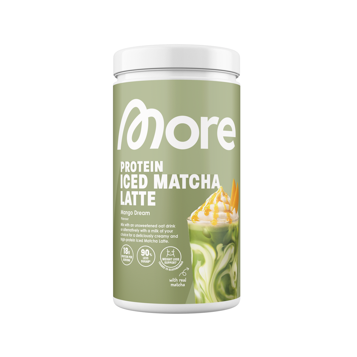 More Protein Iced Matcha Latte