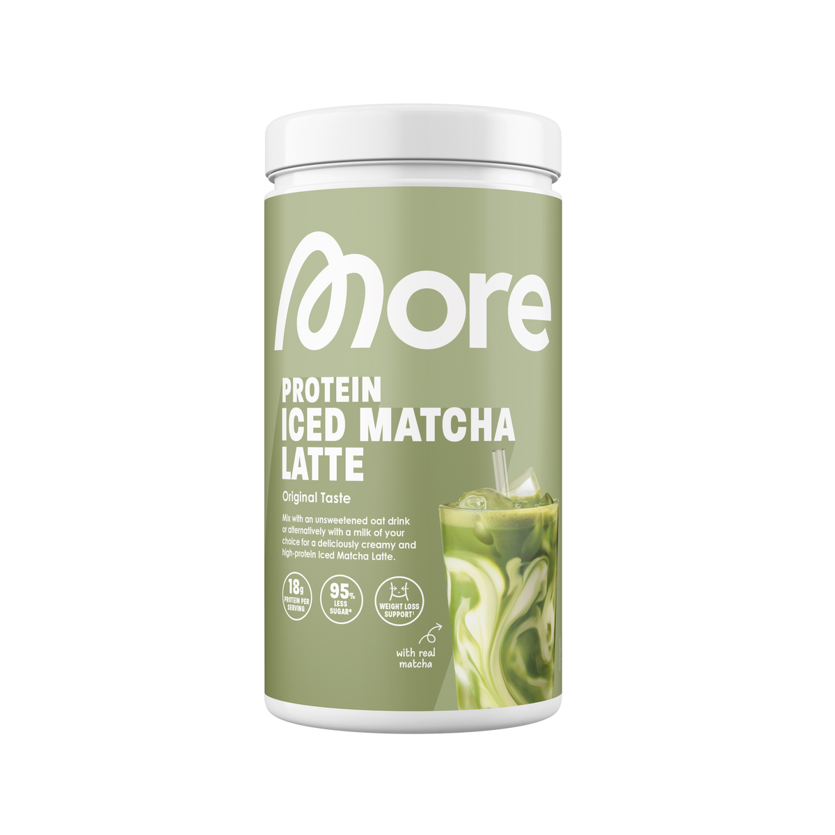 More Protein Iced Matcha Latte