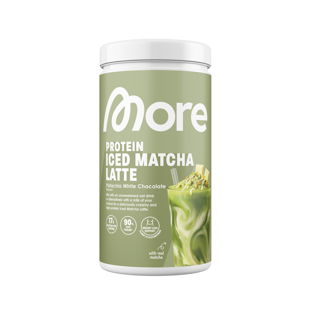 More Protein Iced Matcha Latte